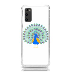 Peacock T-shirtwhite Look Calm Peacock 28 T-shirt (1) Samsung Galaxy S20 6 2 Inch Tpu Uv Case by EnriqueJohnson