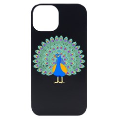 Peacock T-shirtwhite Look Calm Peacock 28 T-shirt (1) Iphone 14 Black Uv Print Case by EnriqueJohnson