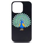 Peacock T-shirtwhite Look Calm Peacock 28 T-shirt (1) iPhone 14 Pro Max Black UV Print Case Front