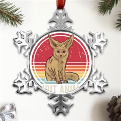 Fennec Fox T- Shirt Fennec Fox Is My Spirit Animal T- Shirt Metal Small Snowflake Ornament by ZUXUMI