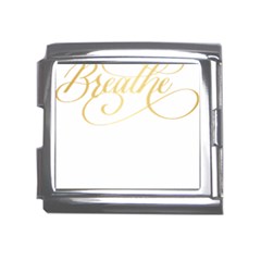 Breathe T- Shirt Breathe In Gold T- Shirt Mega Link Italian Charm (18mm) by JamesGoode