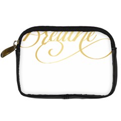 Breathe T- Shirt Breathe In Gold T- Shirt Digital Camera Leather Case by JamesGoode