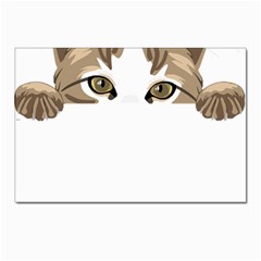 Peeking Cat T-shirtpeeking Cute Cat T-shirt Postcard 4 x 6  (pkg Of 10) by EnriqueJohnson