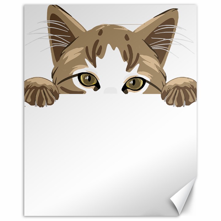 Peeking Cat T-shirtpeeking Cute Cat T-shirt Canvas 16  x 20 