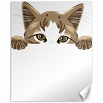 Peeking Cat T-shirtpeeking Cute Cat T-shirt Canvas 11  x 14  10.95 x13.48  Canvas - 1