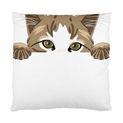 Peeking Cat T-shirtpeeking Cute Cat T-shirt Standard Cushion Case (one Side) by EnriqueJohnson