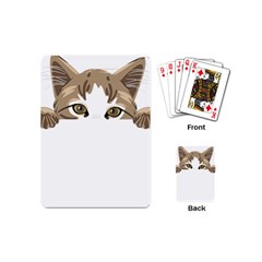 Peeking Cat T-shirtpeeking Cute Cat T-shirt Playing Cards Single Design (mini) by EnriqueJohnson