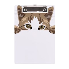 Peeking Cat T-shirtpeeking Cute Cat T-shirt A5 Acrylic Clipboard by EnriqueJohnson