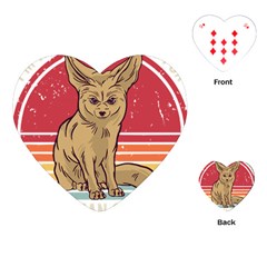 Fennec Fox T- Shirt Im Really A Fennec Fox T- Shirt Playing Cards Single Design (heart) by ZUXUMI