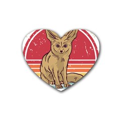 Fennec Fox T- Shirt Im Really A Fennec Fox T- Shirt Rubber Heart Coaster (4 Pack) by ZUXUMI