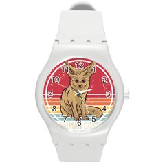 Fennec Fox T- Shirt Im Really A Fennec Fox T- Shirt Round Plastic Sport Watch (m) by ZUXUMI