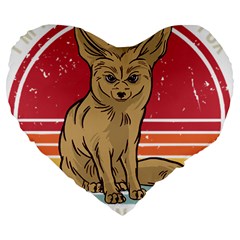 Fennec Fox T- Shirt Im Really A Fennec Fox T- Shirt Large 19  Premium Flano Heart Shape Cushions by ZUXUMI