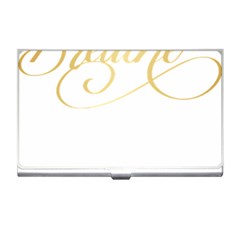 Breathe T- Shirt Breathe In Gold T- Shirt Business Card Holder by JamesGoode