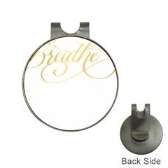 Breathe T- Shirt Breathe In Gold T- Shirt Hat Clips With Golf Markers by JamesGoode