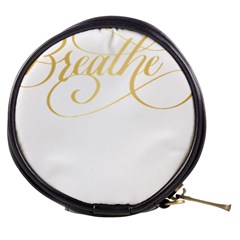 Breathe T- Shirt Breathe In Gold T- Shirt Mini Makeup Bag by JamesGoode