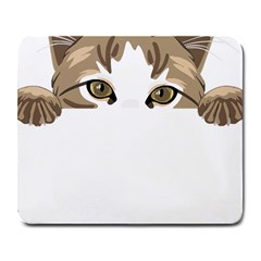 Peeking Cat T-shirtpeeking Cute Cat T-shirt Large Mousepad by EnriqueJohnson