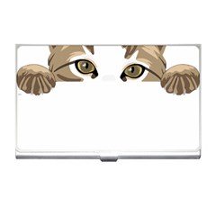 Peeking Cat T-shirtpeeking Cute Cat T-shirt Business Card Holder by EnriqueJohnson