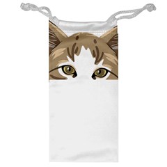 Peeking Cat T-shirtpeeking Cute Cat T-shirt Jewelry Bag by EnriqueJohnson