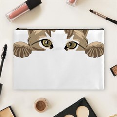 Peeking Cat T-shirtpeeking Cute Cat T-shirt Cosmetic Bag (large) by EnriqueJohnson