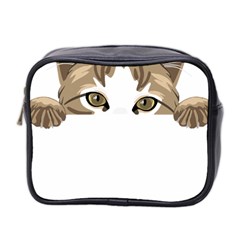 Peeking Cat T-shirtpeeking Cute Cat T-shirt Mini Toiletries Bag (two Sides) by EnriqueJohnson