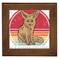 Fennec Fox T- Shirt Im Really A Fennec Fox T- Shirt Framed Tile by ZUXUMI