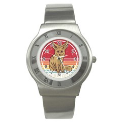 Fennec Fox T- Shirt Im Really A Fennec Fox T- Shirt Stainless Steel Watch by ZUXUMI