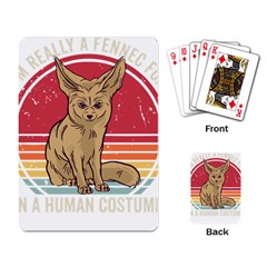 Fennec Fox T- Shirt Im Really A Fennec Fox T- Shirt Playing Cards Single Design (rectangle) by ZUXUMI