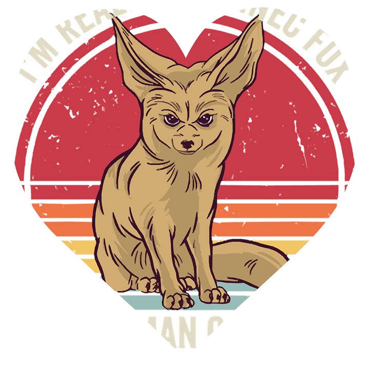 Fennec Fox T- Shirt Im Really A Fennec Fox T- Shirt Wooden Puzzle Heart