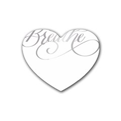 Breathe T- Shirt Breathe In Silver T- Shirt (1) Rubber Heart Coaster (4 Pack) by JamesGoode