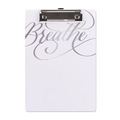 Breathe T- Shirt Breathe In Silver T- Shirt (1) A5 Acrylic Clipboard by JamesGoode