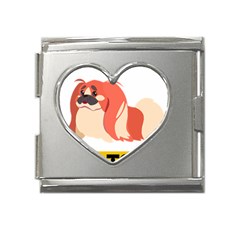 Pekingese T-shirtnope Not Today Pekingese 04 T-shirt Mega Link Heart Italian Charm (18mm) by EnriqueJohnson