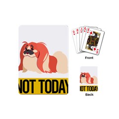 Pekingese T-shirtnope Not Today Pekingese 04 T-shirt Playing Cards Single Design (mini) by EnriqueJohnson