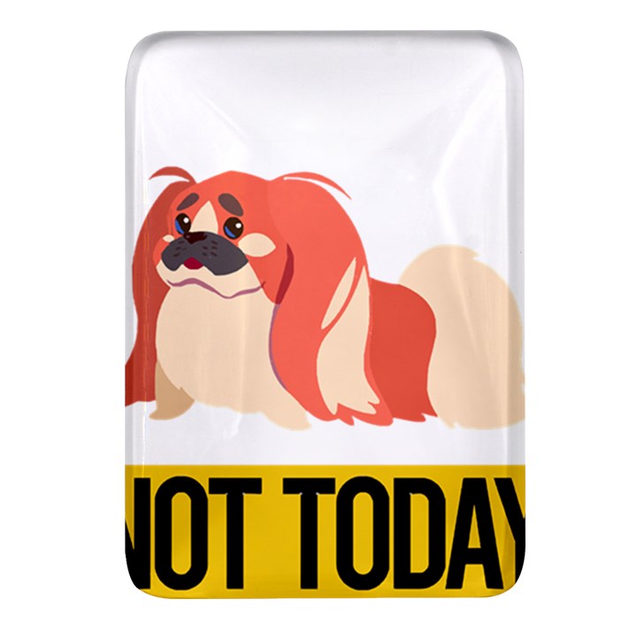 Pekingese T-shirtnope Not Today Pekingese 04 T-shirt Rectangular Glass Fridge Magnet (4 pack)