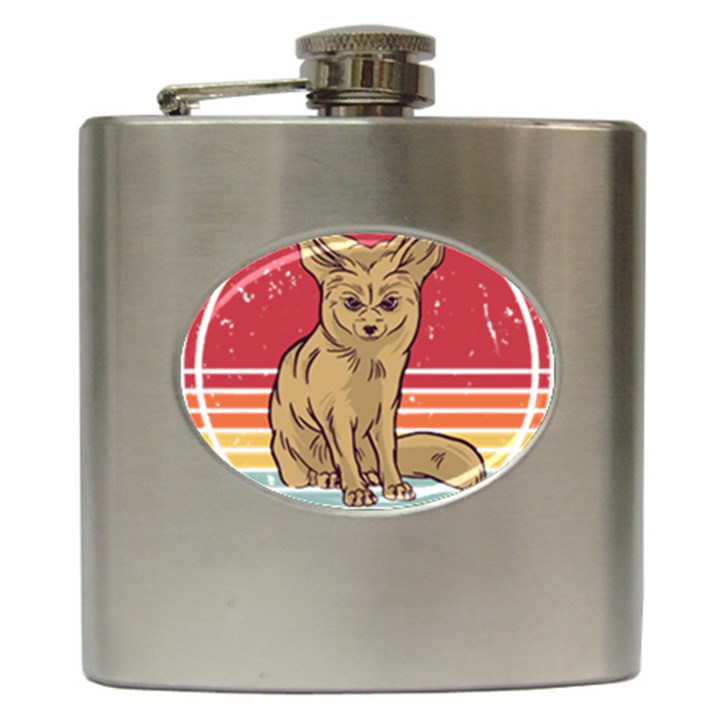 Fennec Fox T- Shirt Im Really A Fennec Fox T- Shirt Hip Flask (6 oz)