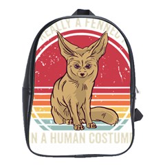 Fennec Fox T- Shirt Im Really A Fennec Fox T- Shirt School Bag (large) by ZUXUMI