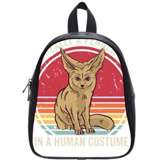 Fennec Fox T- Shirt Im Really A Fennec Fox T- Shirt School Bag (small) by ZUXUMI