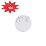 Breathe T- Shirt Breathe In Silver T- Shirt 1  Mini Buttons (10 pack)  Front