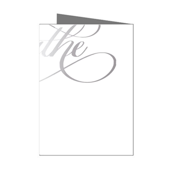 Breathe T- Shirt Breathe In Silver T- Shirt Mini Greeting Cards (Pkg of 8)