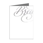 Breathe T- Shirt Breathe In Silver T- Shirt Mini Greeting Cards (Pkg of 8) Right