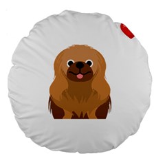 Pekingese T-shirtsteal Your Heart Pekingese 01 T-shirt Large 18  Premium Flano Round Cushions by EnriqueJohnson