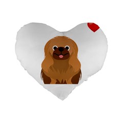 Pekingese T-shirtsteal Your Heart Pekingese 01 T-shirt Standard 16  Premium Flano Heart Shape Cushions by EnriqueJohnson