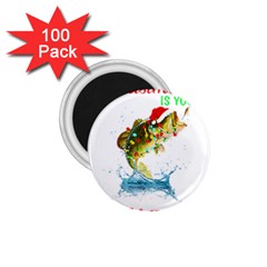 Fishing T- Shirt Fishing Christmas T- Shirt 1 75  Magnets (100 Pack)  by ZUXUMI