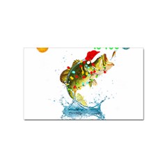 Fishing T- Shirt Fishing Christmas T- Shirt Sticker Rectangular (100 Pack) by ZUXUMI