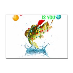 Fishing T- Shirt Fishing Christmas T- Shirt Sticker A4 (10 Pack) by ZUXUMI