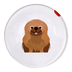 Pekingese T-shirtsteal Your Heart Pekingese 01 T-shirt Round Glass Fridge Magnet (4 Pack) by EnriqueJohnson