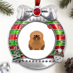 Pekingese T-shirtsteal Your Heart Pekingese 01 T-shirt Metal X mas Ribbon With Red Crystal Round Ornament by EnriqueJohnson