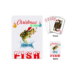 Fishing T- Shirt Fishing Christmas T- Shirt Playing Cards Single Design (mini) by ZUXUMI