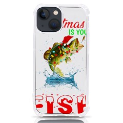 Fishing T- Shirt Fishing Christmas T- Shirt Iphone 13 Mini Tpu Uv Print Case by ZUXUMI