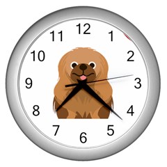 Pekingese T-shirtsteal Your Heart Pekingese 01 T-shirt Wall Clock (silver) by EnriqueJohnson