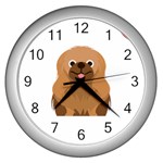 Pekingese T-shirtsteal Your Heart Pekingese 01 T-shirt Wall Clock (Silver) Front